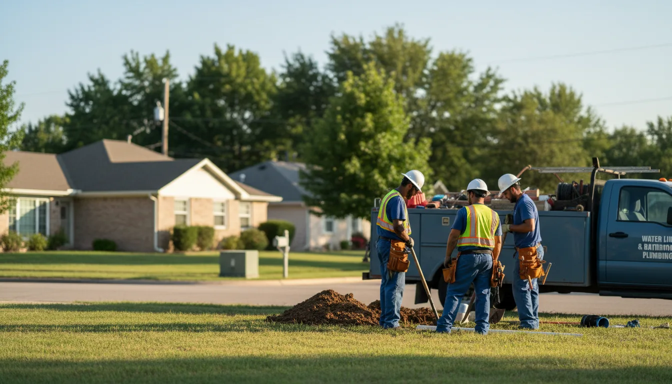 Residential water line and bathroom plumbing service in Klemme, IA